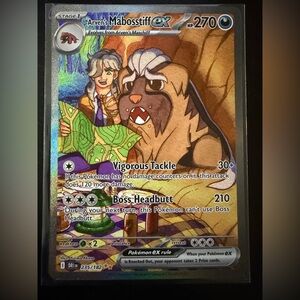 Pokémon Arven's Mabosstiff ex 235/182 SV10 Destined Rivals Special Illustration…